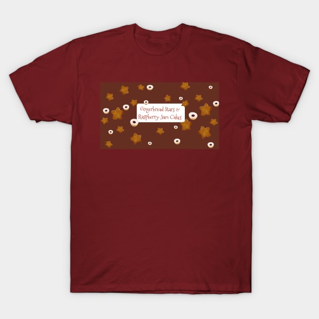 Gingerbread & Raspberry Jam Cakes T-Shirt by FunandWhimsy